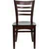 image:imageFlash Furniture 2 Pack HERCULES Series Ladder Back Cherry Wood Restaurant Chair  Burgundy Vinyl SeatWalnut Wood SeatWalnut Wood Frame