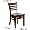 image:imageFlash Furniture 2 Pack HERCULES Series Ladder Back Cherry Wood Restaurant Chair  Burgundy Vinyl SeatWalnut Wood SeatWalnut Wood Frame