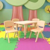 image:imageFlash Furniture 21875W x 26625L Rectangular Green Plastic Height Adjustable Activity Table Set with 4 ChairsNatural