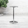 image:imageFlash Furniture 2325 Round Aluminum IndoorOutdoor Bar Height Table with FlipUp Top HeavyDuty Aluminum FlipUp Top Cocktail Table SilverAluminum