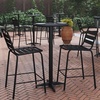 image:imageFlash Furniture 2325 Round Aluminum IndoorOutdoor Bar Height Table with FlipUp Top HeavyDuty Aluminum FlipUp Top Cocktail Table SilverBlack