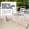 image:imageFlash Furniture 235 Square Aluminum IndoorOutdoor Table Set with 2 Slat Back ChairsAluminum