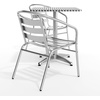 image:imageFlash Furniture 235 Square Aluminum IndoorOutdoor Table Set with 2 Slat Back ChairsAluminum