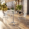 image:imageFlash Furniture 235 Square Aluminum IndoorOutdoor Table Set with 2 Slat Back ChairsAluminum