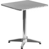 image:imageFlash Furniture 235 Square Aluminum IndoorOutdoor Table Set with 2 Slat Back ChairsAluminum