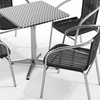 image:imageFlash Furniture 235 Square Aluminum IndoorOutdoor Table Set with 4 Dark Brown Rattan ChairsBlack