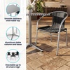 image:imageFlash Furniture 235 Square Aluminum IndoorOutdoor Table Set with 4 Dark Brown Rattan ChairsBlack