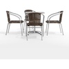 image:imageFlash Furniture 235 Square Aluminum IndoorOutdoor Table Set with 4 Dark Brown Rattan ChairsDark Brown
