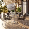 image:imageFlash Furniture 235 Square Aluminum IndoorOutdoor Table Set with 4 Dark Brown Rattan ChairsDark Brown