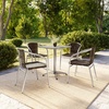 image:imageFlash Furniture 235 Square Aluminum IndoorOutdoor Table Set with 4 Dark Brown Rattan ChairsDark Brown