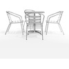 image:imageFlash Furniture 235 Square Aluminum IndoorOutdoor Table Set with 4 Slat Back Chairs235