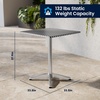 image:imageFlash Furniture 235 Square Aluminum IndoorOutdoor Table Set with 4 Slat Back Chairs235