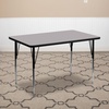 image:imageFlash Furniture 24W x 48L Rectangular Grey Thermal Laminate Activity Table  Standard Height Adjustable LegsGrey