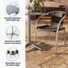 image:imageFlash Furniture 275 Square Aluminum IndoorOutdoor Table Set with 2 Dark Brown Rattan ChairsDark Brown