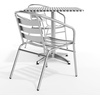image:imageFlash Furniture 275 Square Aluminum IndoorOutdoor Table Set with 2 Slat Back ChairsMulti Color