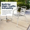 image:imageFlash Furniture 275 Square Aluminum IndoorOutdoor Table Set with 2 Slat Back ChairsMulti Color