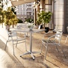 image:imageFlash Furniture 275 Square Aluminum IndoorOutdoor Table Set with 2 Slat Back ChairsMulti Color