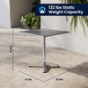 image:imageFlash Furniture 275 Square Aluminum IndoorOutdoor Table Set with 2 Slat Back ChairsMulti Color