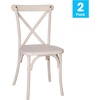 image:imageFlash Furniture 2pack Advantage White Resin XBack ChairWhite