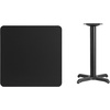 image:imageFlash Furniture 30 Square Mahogany Laminate Table Top with 22 x 22 Table Height BaseBlack