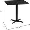 image:imageFlash Furniture 30 Square Mahogany Laminate Table Top with 22 x 22 Table Height BaseBlack