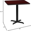 image:imageFlash Furniture 30 Square Mahogany Laminate Table Top with 22 x 22 Table Height BaseMahogany