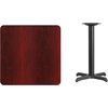 image:imageFlash Furniture 30 Square Mahogany Laminate Table Top with 22 x 22 Table Height BaseMahogany