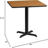 image:imageFlash Furniture 30 Square Mahogany Laminate Table Top with 22 x 22 Table Height BaseNatural