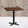 image:imageFlash Furniture 30 Square Mahogany Laminate Table Top with 22 x 22 Table Height BaseWalnut