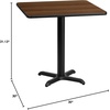 image:imageFlash Furniture 30 Square Mahogany Laminate Table Top with 22 x 22 Table Height BaseWalnut