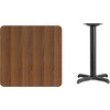 image:imageFlash Furniture 30 Square Mahogany Laminate Table Top with 22 x 22 Table Height BaseWalnut