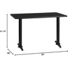 image:imageFlash Furniture 30 x 48 Rectangular Walnut Laminate Table Top with 5 x 22 Table Height BasesBlack