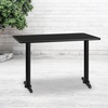 image:imageFlash Furniture 30 x 48 Rectangular Walnut Laminate Table Top with 5 x 22 Table Height BasesBlack