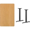 image:imageFlash Furniture 30 x 48 Rectangular Walnut Laminate Table Top with 5 x 22 Table Height BasesNatural