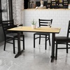 image:imageFlash Furniture 30 x 48 Rectangular Walnut Laminate Table Top with 5 x 22 Table Height BasesNatural