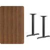 image:imageFlash Furniture 30 x 48 Rectangular Walnut Laminate Table Top with 5 x 22 Table Height BasesWalnut