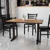 image:imageFlash Furniture 30 x 48 Rectangular Walnut Laminate Table Top with 5 x 22 Table Height BasesWalnut