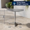 image:imageFlash Furniture 315 Round Aluminum IndoorOutdoor Table Set with 4 Dark Brown Rattan ChairsBeige