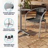 image:imageFlash Furniture 315 Round Aluminum IndoorOutdoor Table Set with 4 Dark Brown Rattan ChairsBlack