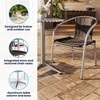 image:imageFlash Furniture 315 Round Aluminum IndoorOutdoor Table Set with 4 Dark Brown Rattan ChairsDark Brown