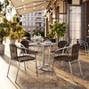 image:imageFlash Furniture 315 Round Aluminum IndoorOutdoor Table Set with 4 Dark Brown Rattan ChairsDark Brown