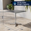 image:imageFlash Furniture 315 Square Aluminum IndoorOutdoor Table Set with 4 Dark Brown Rattan ChairsBeige
