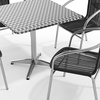 image:imageFlash Furniture 315 Square Aluminum IndoorOutdoor Table Set with 4 Dark Brown Rattan ChairsBlack