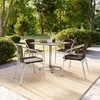 image:imageFlash Furniture 315 Square Aluminum IndoorOutdoor Table Set with 4 Dark Brown Rattan ChairsDark Brown