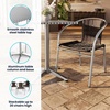 image:imageFlash Furniture 315 Square Aluminum IndoorOutdoor Table Set with 4 Dark Brown Rattan ChairsDark Brown