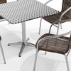 image:imageFlash Furniture 315 Square Aluminum IndoorOutdoor Table Set with 4 Dark Brown Rattan ChairsDark Brown
