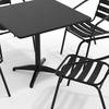 image:imageFlash Furniture 315 Square Aluminum IndoorOutdoor Table Set with 4 Slat Back ChairsBlack
