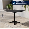 image:imageFlash Furniture 315 Square Aluminum IndoorOutdoor Table Set with 4 Slat Back ChairsBlack