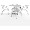 image:imageFlash Furniture 315 Square Aluminum IndoorOutdoor Table Set with 4 Slat Back ChairsMulti Color