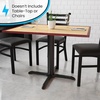 image:imageFlash Furniture 33 x 33 Restaurant Table XBase with 4 Dia Table Height Column